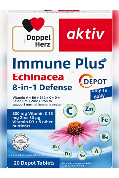 Doppelherz إميون بلس إشيناسيا 8 في 1 أبفير 20 قرص دوائي