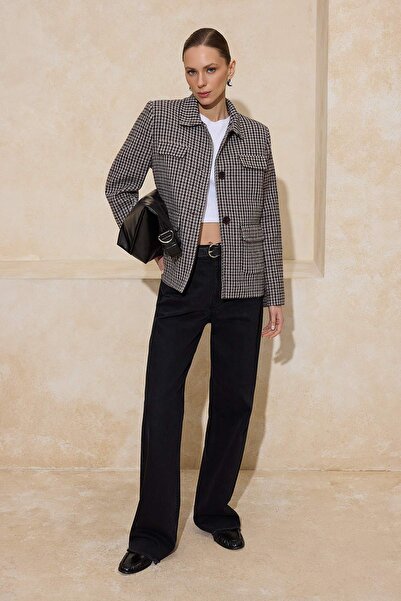 Trendyol Collection Multi-Colored Plaid/Checkered Buttoned Comfortable Fit Ca...