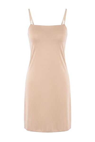 Trendyol Collection Hautfarbenes, flaches, nicht durchsichtiges Unterkleid/Un...