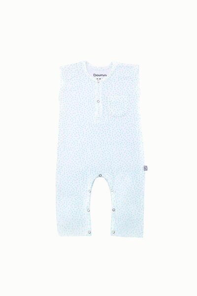 Boumini ثوب فضفاض للأطفال بأرجل طويلة بدون أكمام وأوراق نعناع