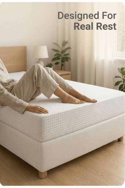 Bella Home واقي سرير مرن - مقاوم للماء - يسمح بمرور الهواء