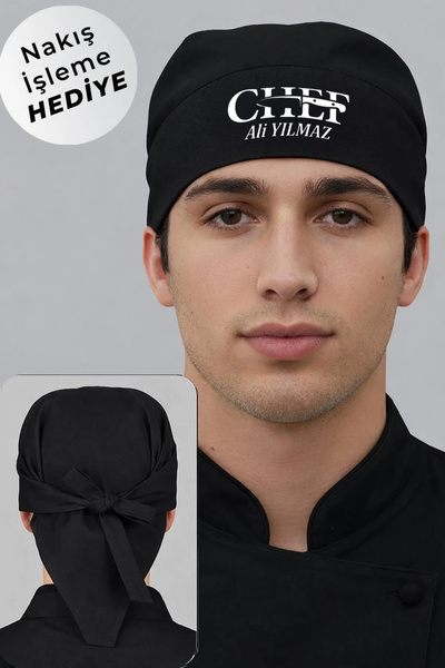 Üniformanya İsimli Aşçı Bandana İsim Hediyeli Aşçı Bandana Şef Bandana Aşçı B...