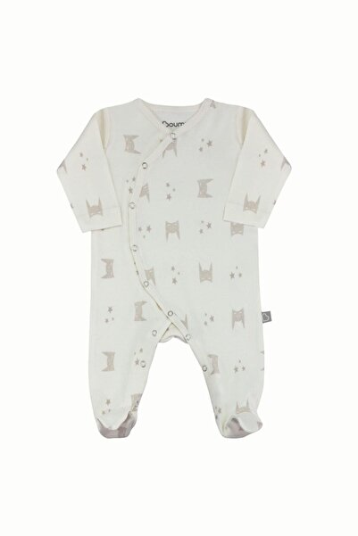 Boumini Bebek Patikli Bebek Tulumu I am Batman Krem