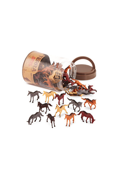 Isabel Terra 60 Parça Tüp İçinde Küçük Oyun Seti - Atlar