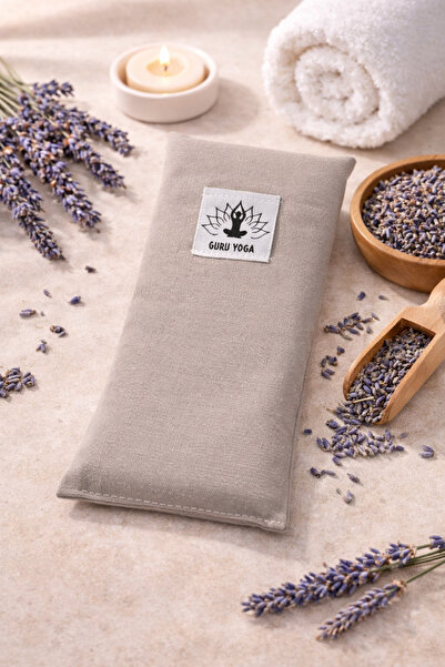 Om Guru Yoga وسادة العين بالخزامى العطرية للتأمل بالخزامى العين باللون الرمادي