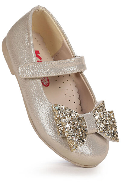 Kiko Kids Velcro Bow Girls Ballerina Shoes Ege 200 Vakko