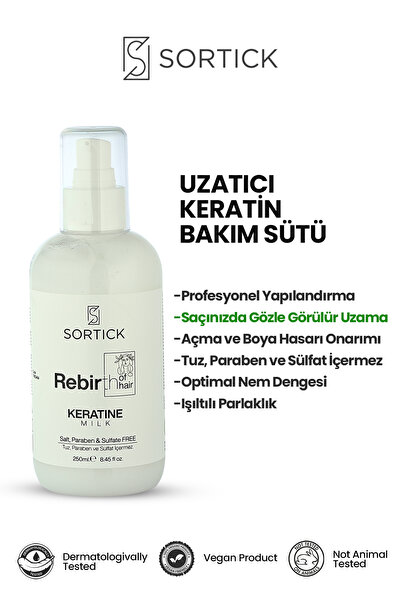 Sortick Keratin Sütü Onarıcı Uzatıcı ve Yapılandırıcı Bakım 250ml