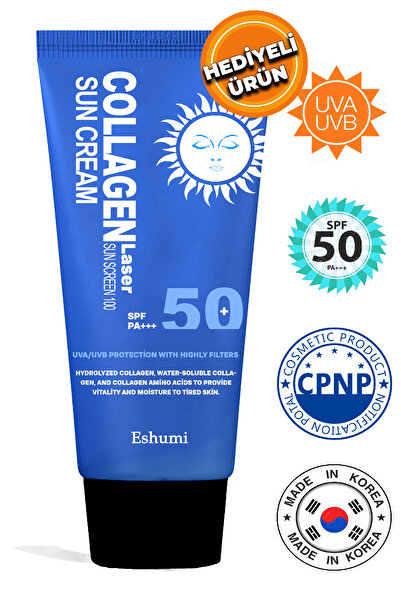 ESHUMİ كريم الشمس الكوري المرطب والتفتيح SPF50 Pa Laser الذي يحتوي على الكولا...