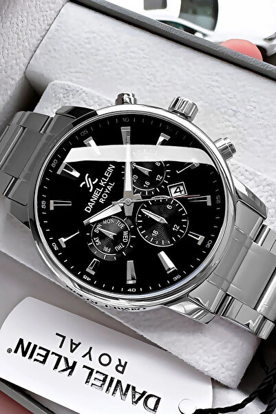 Daniel Klein Men's Wristwatch 3 Atm Water Resistant Black Color Steel Band Gn...