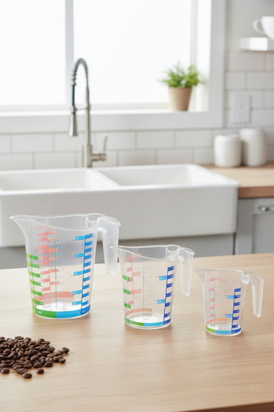 Emofom Set of 3 Measuring Cups (300 Ml + 500 Ml + 1000 Ml) Measuring & Mixing...