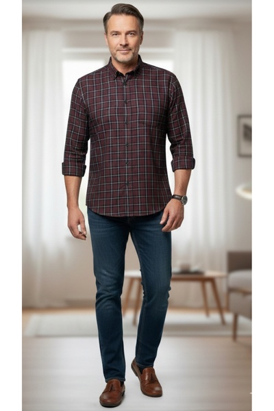 ADVANTE UZUN KOLLU CEPLİ POPLİN KUMAŞ KLASİK ERKEK GÖMLEK