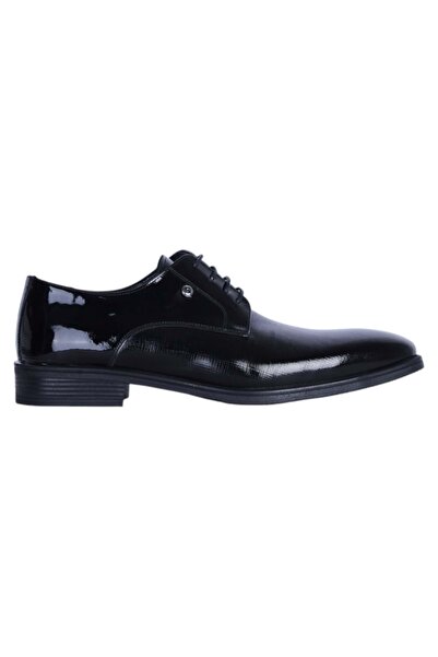 Censay 386 Black Patent Leather %Leather Rubber Men's Classic Shoes