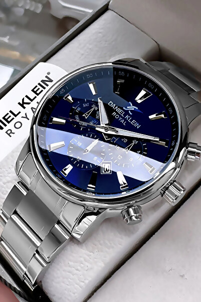 Daniel Klein Erkek Kol Saati 3 Atm Su Geçirmez Gümüş Renk Çelik Kordon Doğalt...