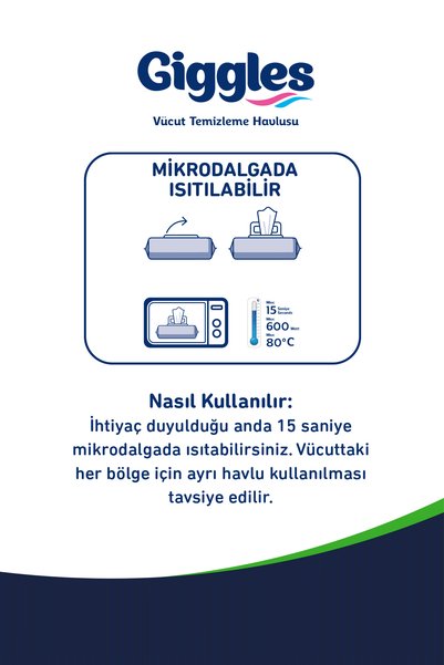 giggles Vücut Temizleme Havlusu 50'li 24 Paket 1200 Havlu