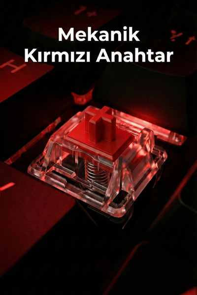 Rampage Kb-r86 Umbra Beyaz Rainbow Red Switch Full Mekanik Klavye Gaming Klavye Oyuncu Klavyesi Türkçe