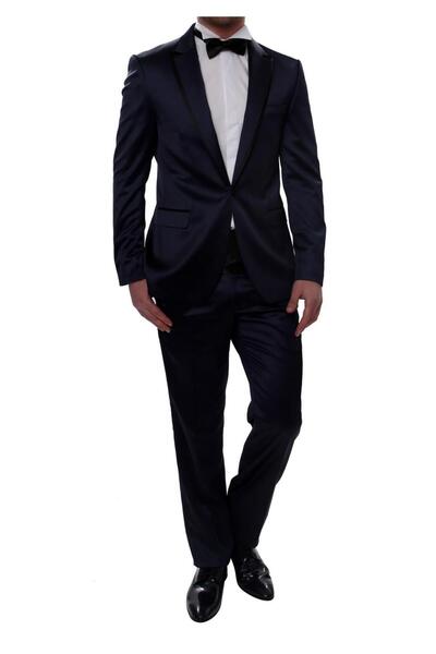 Efor 027 Slim Fit Lacivert Black Takım Elbise