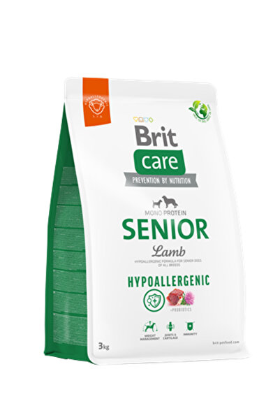 Brit Care Yaşlı Köpekler İçin, Tek Proteinli, Hipoalerjenik, Kuzu Etli Kuru M...
