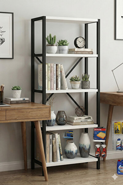 GUİMO Metal Çok Amaçlı 5 Raflı Mutfak Rafı düzenleyici sistem- Beyaz , Düzenl...