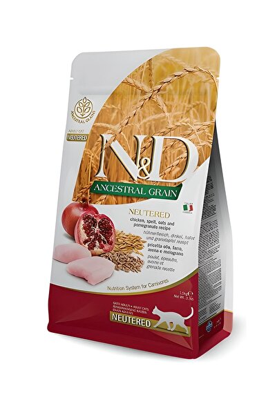 N&D Düşük Tahıllı Tavuk Ve Narlı Kısırlaştırılmış Kedi Maması 1,5 Kg 80102760...