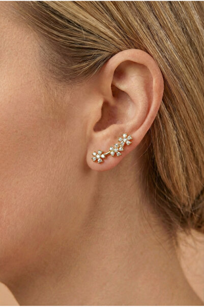 Liviena أقراط ستيلا الذهبية من الفولاذ