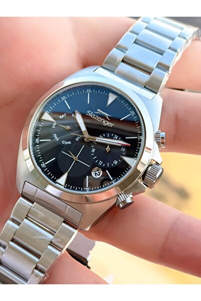 Slazenger Çelik Kordon İç Fonksiyonları Aktif 5 Atm Suya Dayanıklı Erkek Kol ...