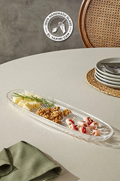 Glamis Selen Concept Drop Model Handmade Glass Boat Plate