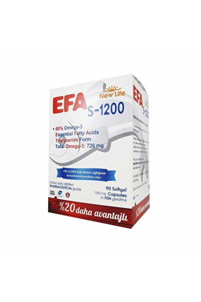 New Life Efa S-1200 Balık Yağı 90 Kapsül
