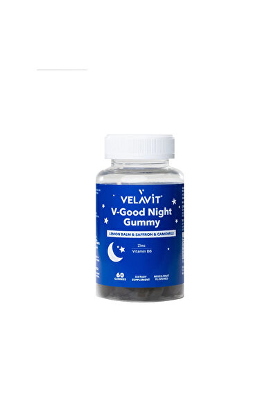 Velavit V-Good Night Gummy - Dietary Supplement Containing Lemon Balm, Zinc, ...