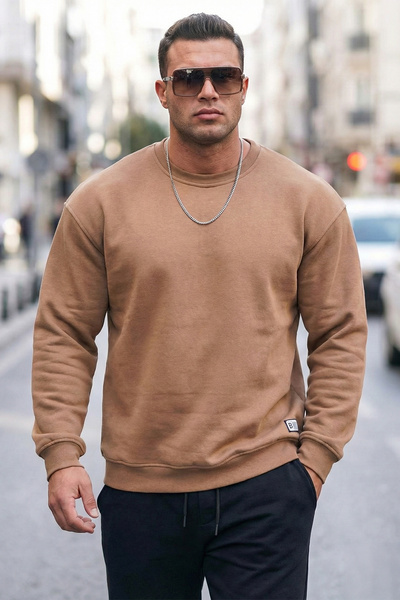 Buratti Regular Fit Bisiklet Yaka Pamuklu İçi Tüylü Yumuşak Şardonlu Sweat Er...