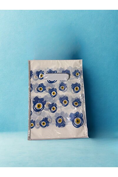 KENT Nazar Boncuk Baskılı Elgeçme Poşet 14*21 Cm 100 Adet.