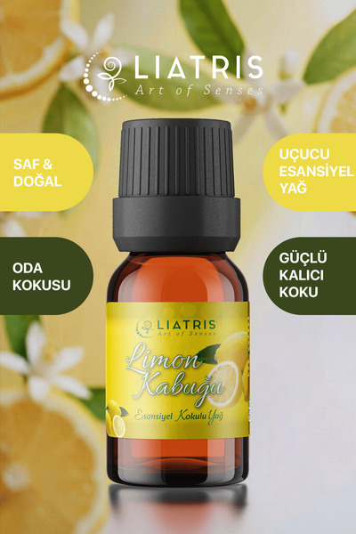 liatris Limon kabuğu esansiyel uçucu yağ,hava nemlendirici,oda parfümü 10ml %...