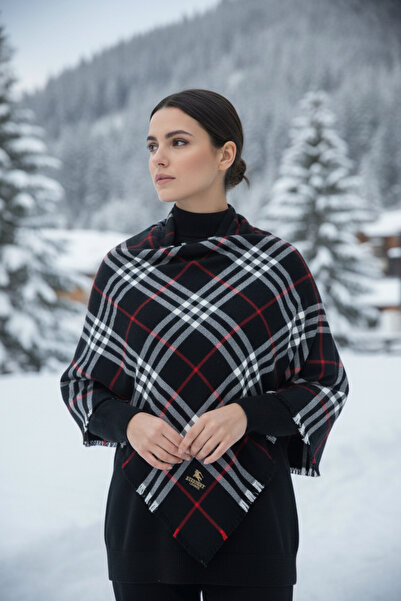 Onur وشاح - وصل وشاح شتوي للرقبة والكتفين، منتج شتوي سميك، نمط منقوش، متجر تريند