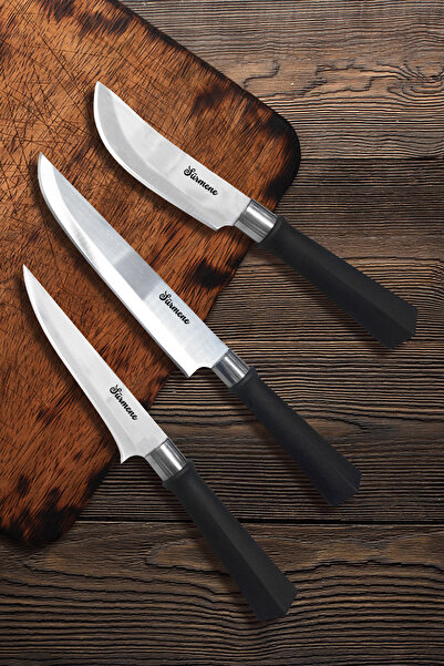 Sürmene Bıçakçı Hacı Ahmet Mutfak Çeyiz Seti 3 Parça Doğrama, Sıyırma, Yüzme ...