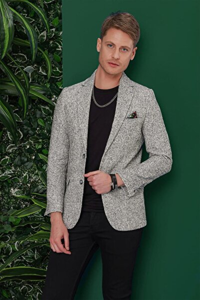 Efor C 637 Slim Fit Siyah Spor Ceket