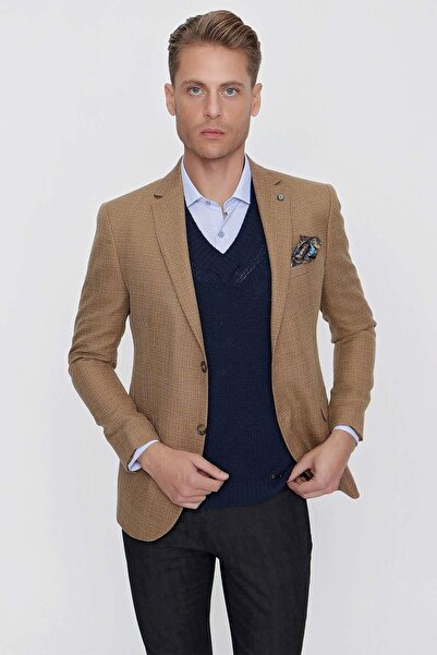 Efor C 628 Slim Fit Safran Spor Ceket