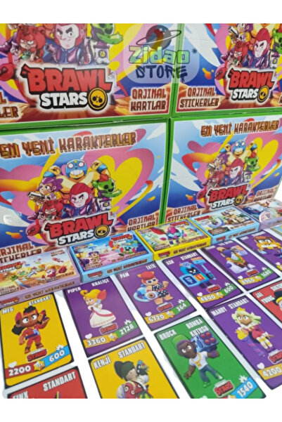 BalonKasaba Brawl Stars Newest Characters 12 Mini Boxes 72 Cards and 12 Stickers