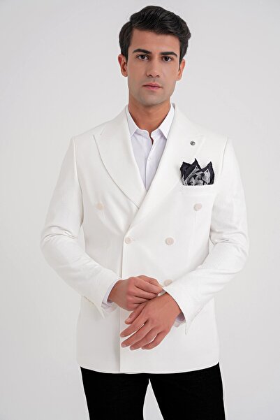 Efor C 646 CEKET Slim EKRU CASUAL