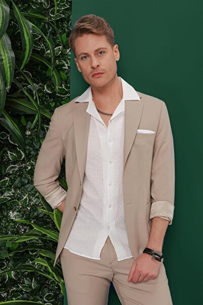 Efor C 639 Slim Fit Bej Spor Ceket