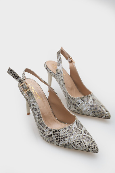 Capone Outfitters Pantofi de damă Sally cu spate deschis cu toc mediu cu talp...