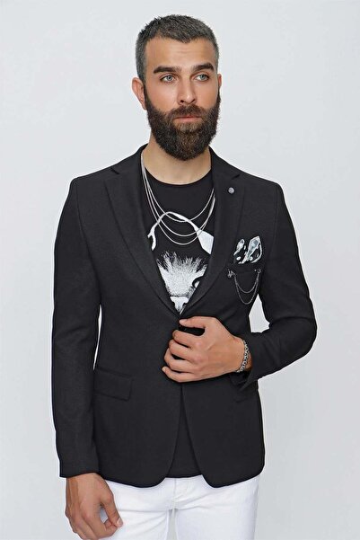 Efor C 620 Slim Fit Siyah Spor Ceket