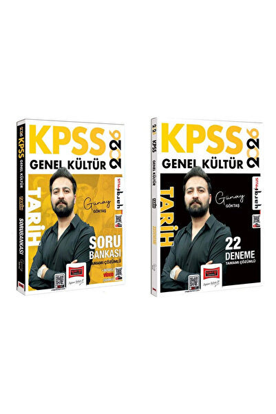 Yargı Yayınları Yargı 2026 KPSS Tarih Soru Bankası + 22 Deneme 2 li Set - Gün...
