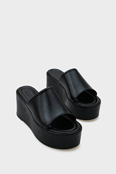 Capone Outfitters Γυναικείες παντόφλες Marry Platform Straw Suede