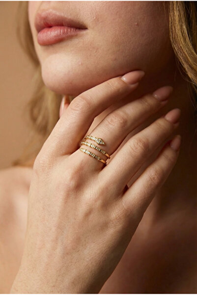 Liviena خاتم لاميا الذهبي من الفولاذ