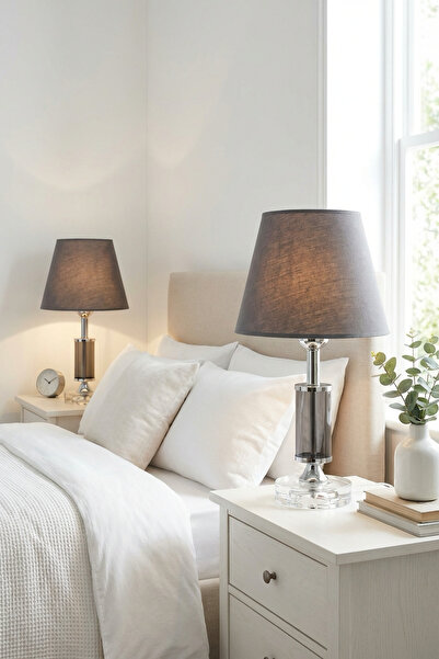 AbajurAksesuar عاكس الضوء باللون الرمادي الفضي المزدوج من فرايداي