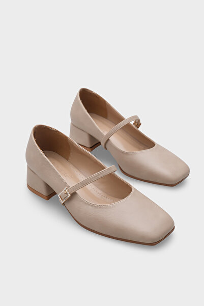 Capone Outfitters Pantofi Mary Jane pentru femei cu vârf tocit, cu toc scurt ...