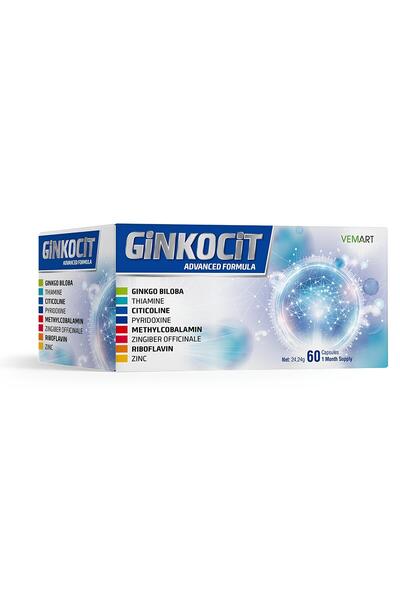 Ginkocit 60 Kapsül Ginkgo Biloba+citicolin Multivitamin