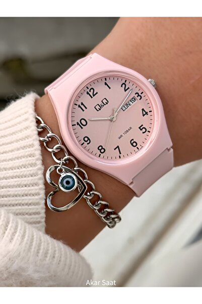 Q&Q Brand Pink Color, Silicone Strap, (Suitable for Pool and Sea Use) Men's/W...