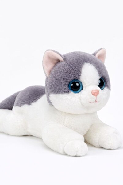 viyolmarketim Sevimli Peluş Yavru Kedi 35 cm | Sesli Miyavlayan Oyuncak | Uyk...