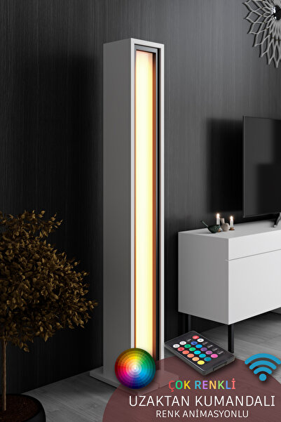 Modatte NOVA LAMBAEDER IŞIKLI METAL ÇERÇEVE MODERN TASARIM BEYAZ ABAJUR