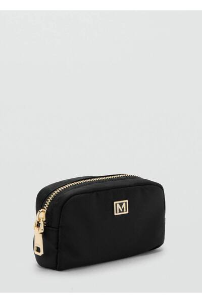 MANGO Woman Fermuarlı naylon kozmetik çantası
